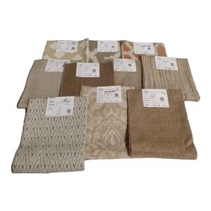 Designer Fabric Swatch Bundle of 10 for Crafts, Pillows, Home Decor